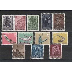 1957 LIECHTENSTEIN ANNATA COMPLETA 12 VAL MNH MF56816