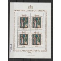 1997 LIECHTENSTEIN SANTI PATRONI 1 MINIFOGLIO DI QUATTRO MNH MF56868