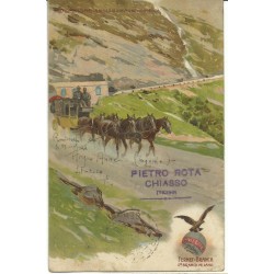 CARTOLINA SEMPIONE GALLERIA D'INVERNO DILIGENZA - FERNET BRANCA VIAGGIATA MF26669