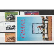 GHANA 1985 CENTENARIO MOTO...