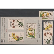 COLOMBIA 1967 FLORA 3 VAL...