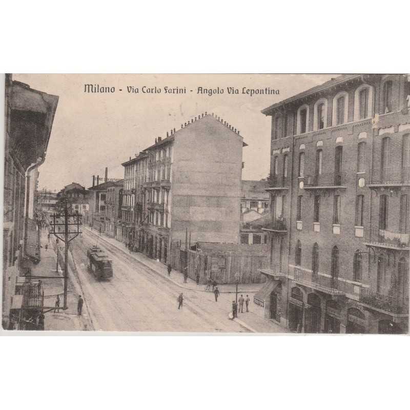 Carte Postale Milano Via Carlo Farini Et Via Lepontina Animée Tram