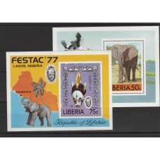 LIBERIA 1977 FAUNA ANIMALI...