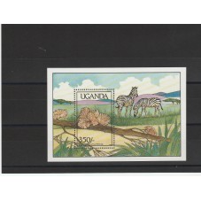 UGANDA 1989 FAUNA ZEBRE...