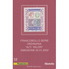 2002 TESSERA FILATELICA...