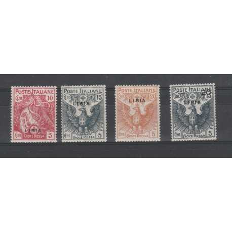 1915 - 1916 LIBIA SERIE CROCE ROSSA 4 VAL MLH MF55295