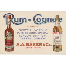 CARTOLINA PUBBLICITARIA RUM...