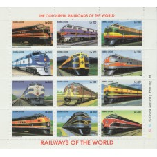 SIERRA LEONE 1990 TRENI -...