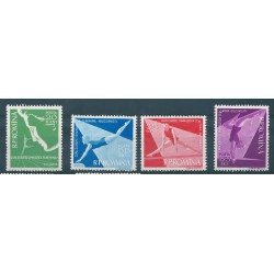 1957 ROMANIA CAMPIONATI EUROPEI DI GINNASTICA 4 VALORI NUOVI MNH MF40604
