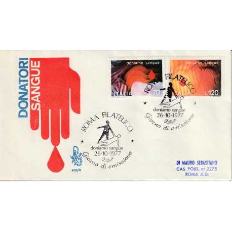 1977 FDC VENETIA 436/IT ITALIA DONATORI DI SANGUE MF80938