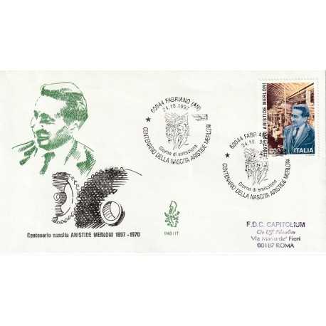 1997 FDC VENETIA 948/IT ITALIA CENT. NASCITA ARISTIDE MERLONI 1897-1970 MF80417