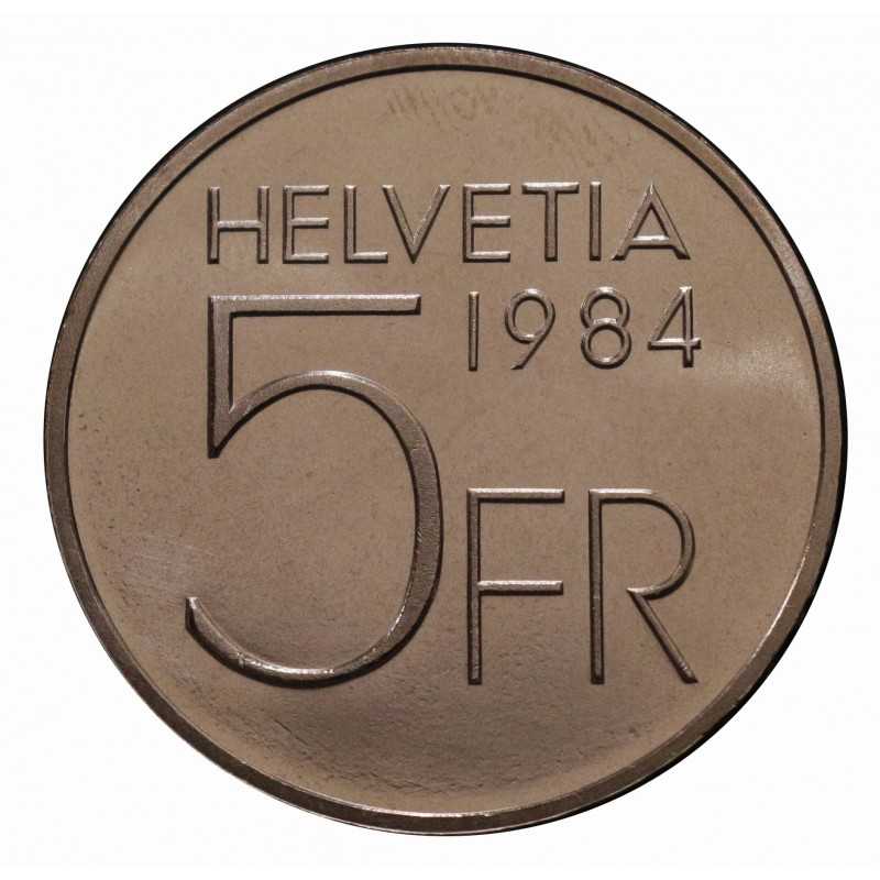 1984 SVIZZERA COMMEMORATIVA 5 FRANCHI A.PICCARD MF68074