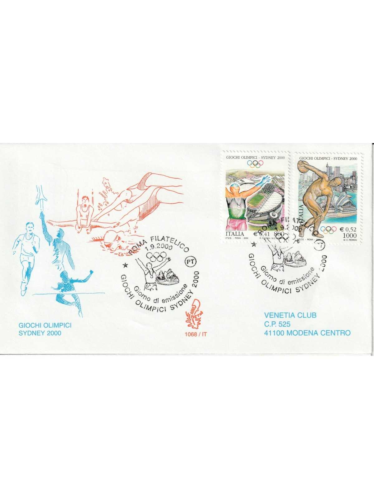 2000 FDC VENETIA 1068/IT ITALIA GIOCHI OLIMPICI SYDNEY 2000 MF81282