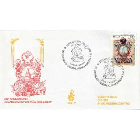 2000 FDC VENETIA 1078/IT ITALIA ACCADEMIA ROVERETANA AGIATI MF81292