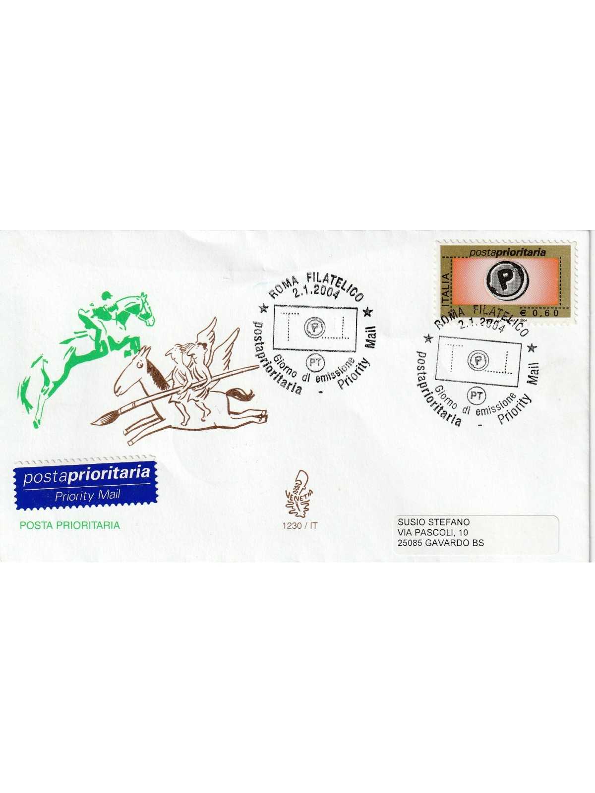 2004 FDC VENETIA N. 1230/IT ITALIA POSTA PRIORITARIA MF80506