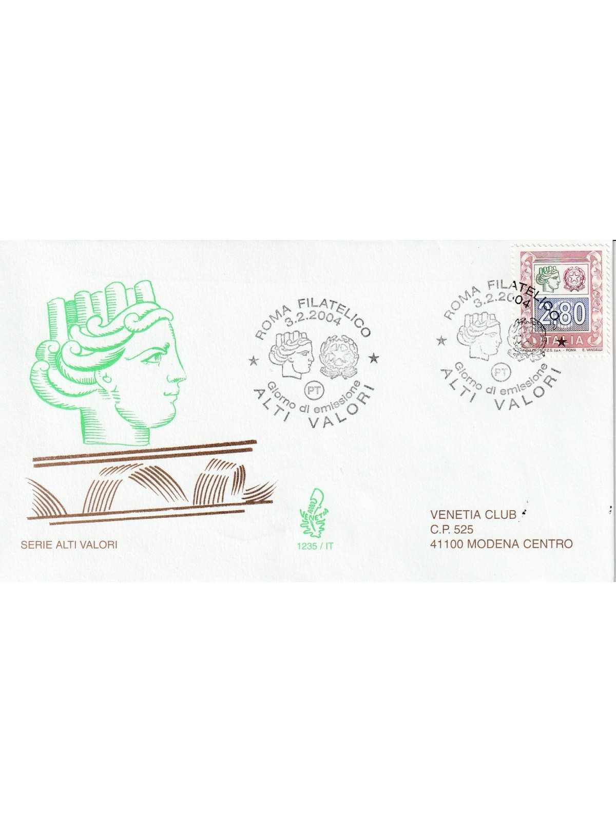 2004 FDC VENETIA N. 1235/IT ITALIA SERIE ALTI VALORI MF80511