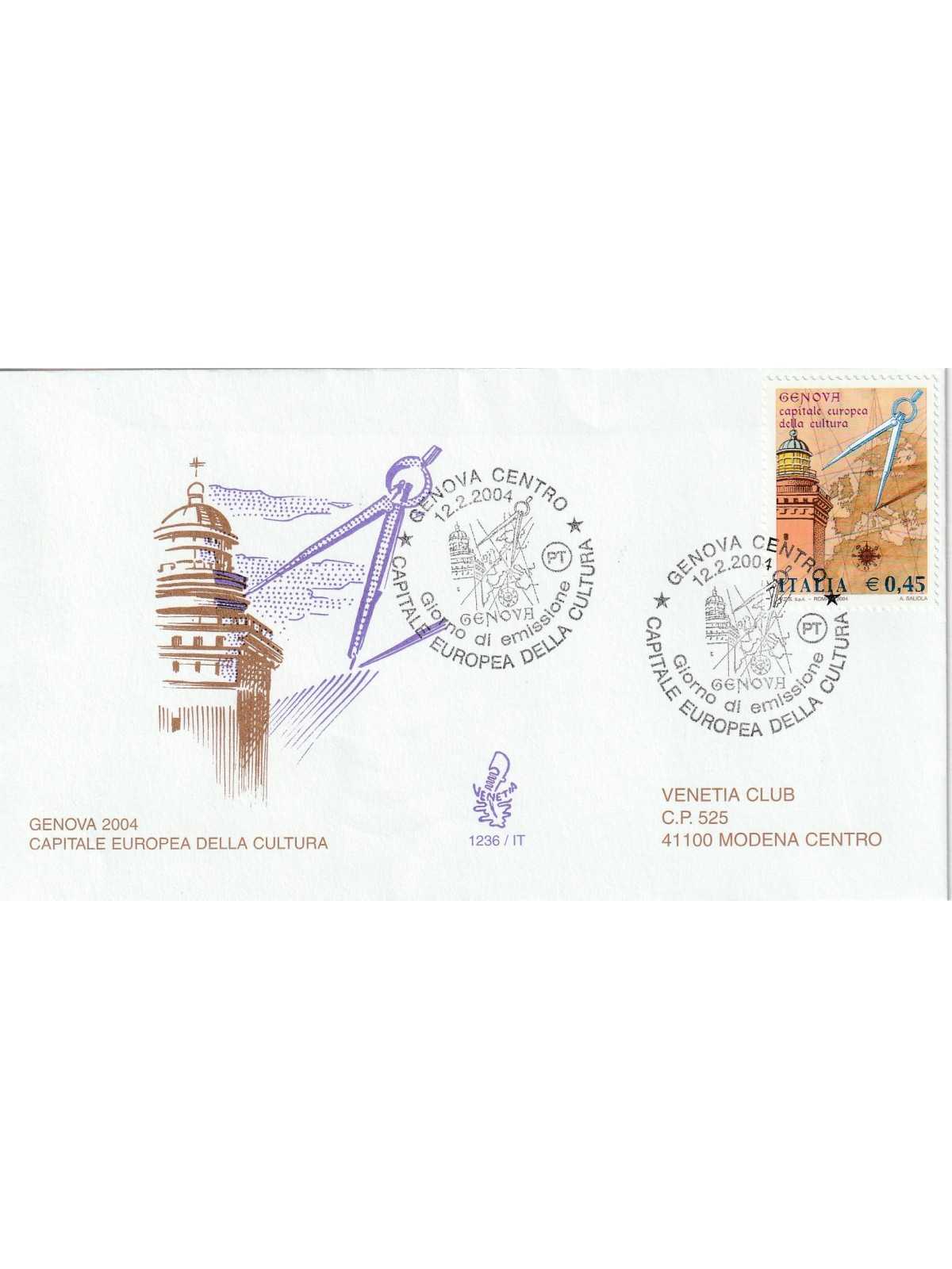 2004 FDC VENETIA N. 1236/IT ITALIA GENOVA 2004 MF80512