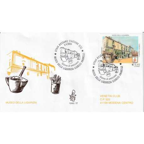 2004 FDC VENETIA N. 1243/IT ITALIA MUSEO DELLA LIQUIRIZIA MF80517