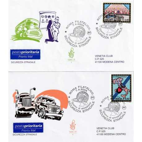 2004 FDC VENETIA N. 1244/IT ITALIA SERIE SICUREZZA STRADALE MF80518