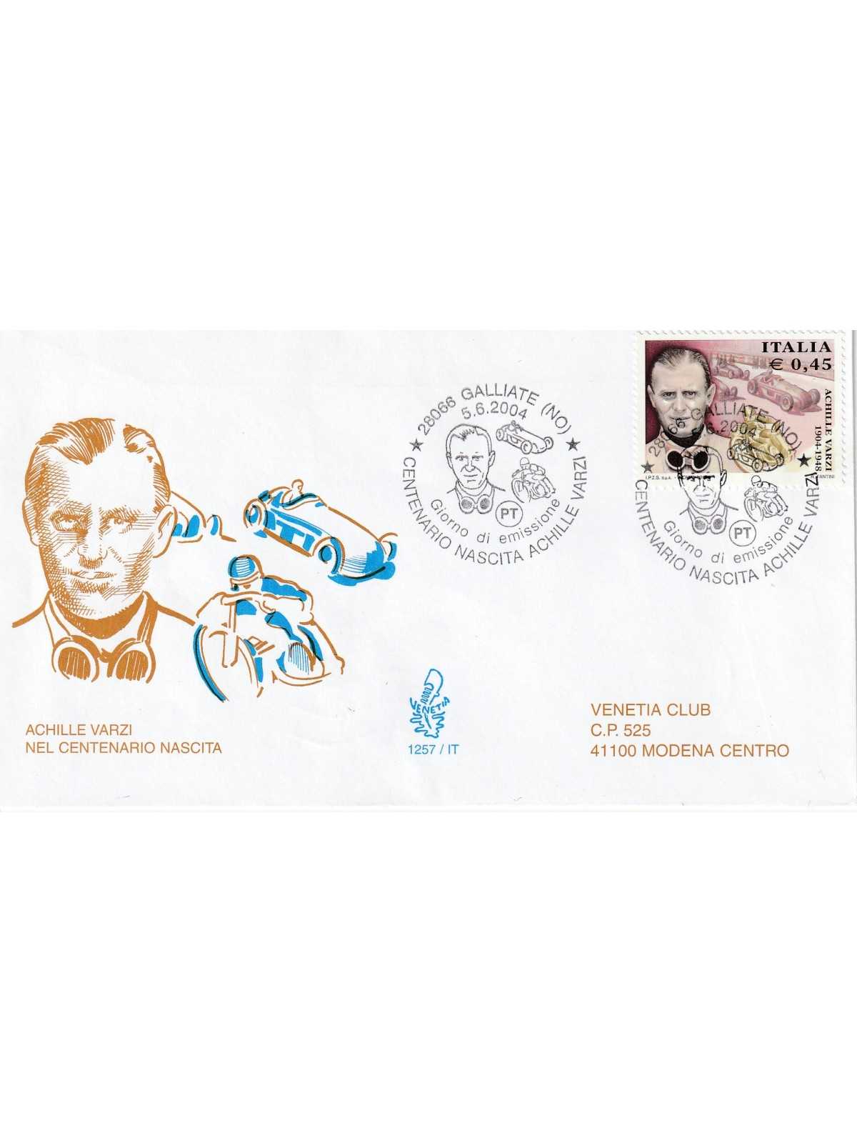 2004 FDC VENETIA N. 1257/IT ITALIA ACHILLE VARZI MF80531