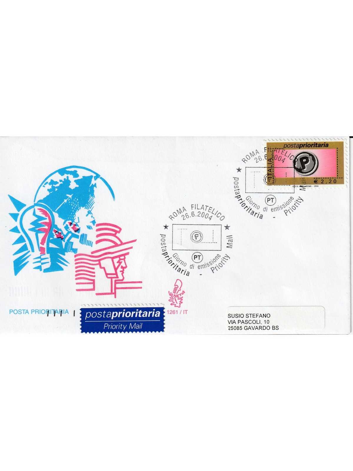 2004 FDC VENETIA N. 1261/IT ITALIA POSTA PRIORITARIA MF80535