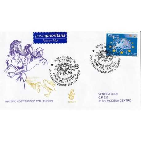 2004 FDC VENETIA N. 1275/IT ITALIA TRATTATO COST. PER L'EUROPA MF80548