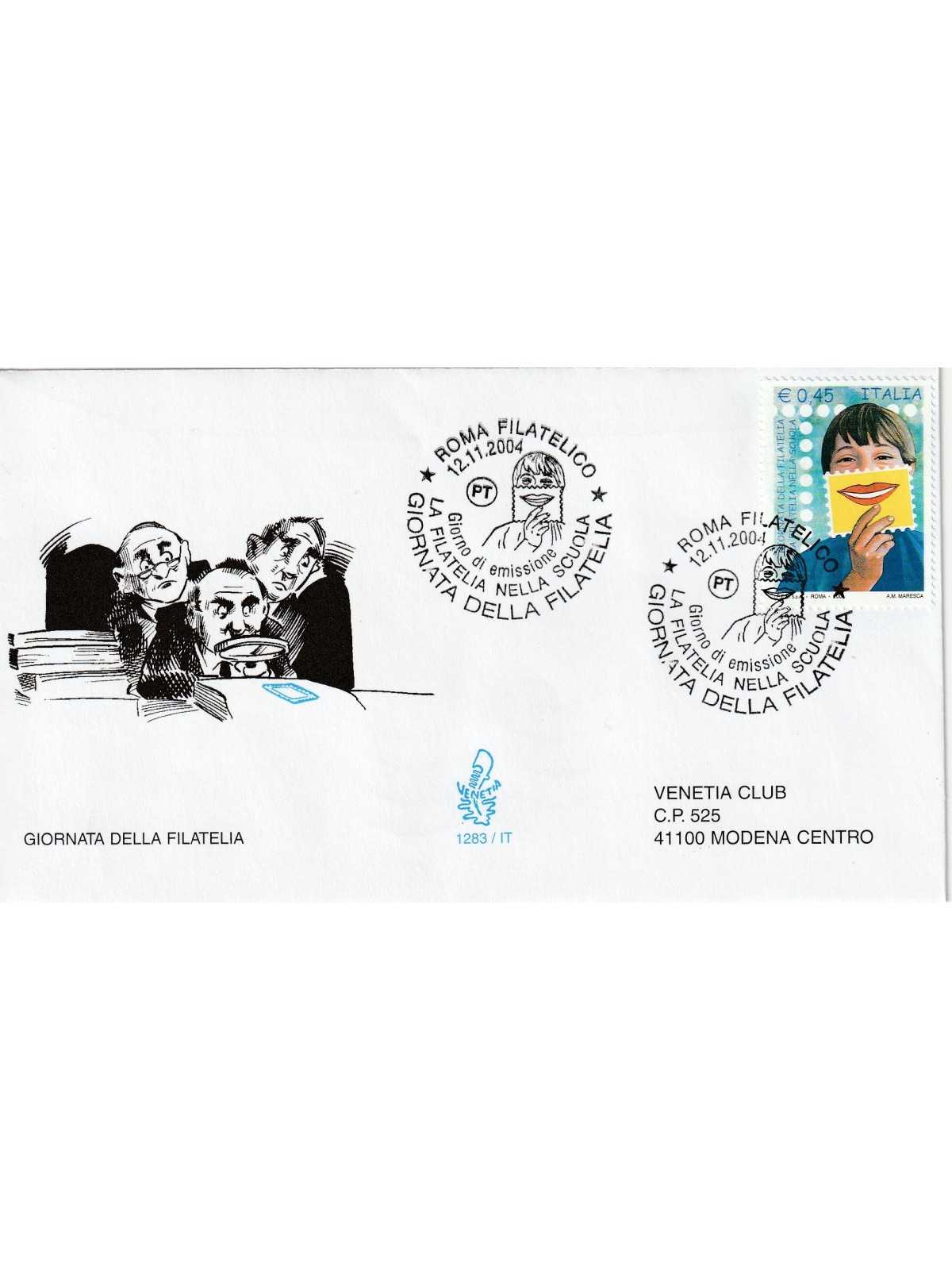 2004 FDC VENETIA N. 1283/IT TALIA GIORNATA DELLA FILATELIA MF80556