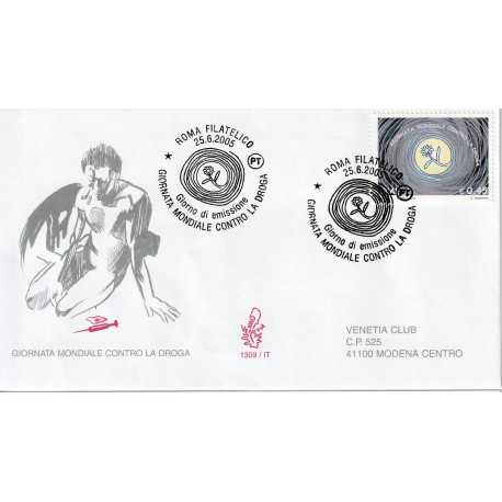 2005 FDC VENETIA N. 1309/IT ITALIA GIORNATA MOND. CONTRO LA DROGA MF80581