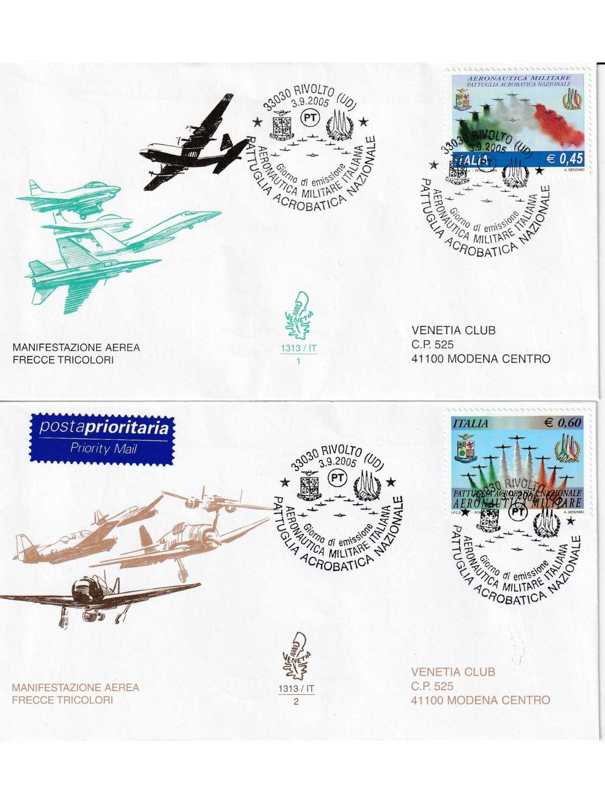 2005 FDC VENETIA N. 1313/IT TALIA SERIE FRECCE TRICOLORE MF80585