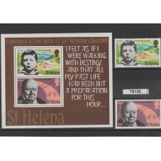 ST HELENA 1973 CURCHILL 4 V...