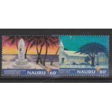NAURU 1997 NATALE 2 VAL MNH...