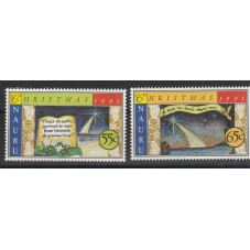 NAURU 1993 NATALE 2 VAL MNH...