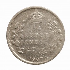 1907 INDIA 1/4 RUPEE -...