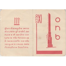 TESSERA OPERA NAZIONALE...