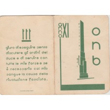 TESSERA OPERA NAZIONALE...